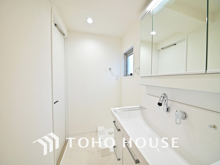 洗面 清潔感のある洗面室