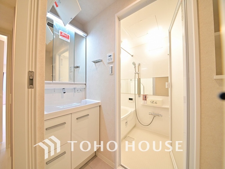 洗面 清潔感のある洗面室