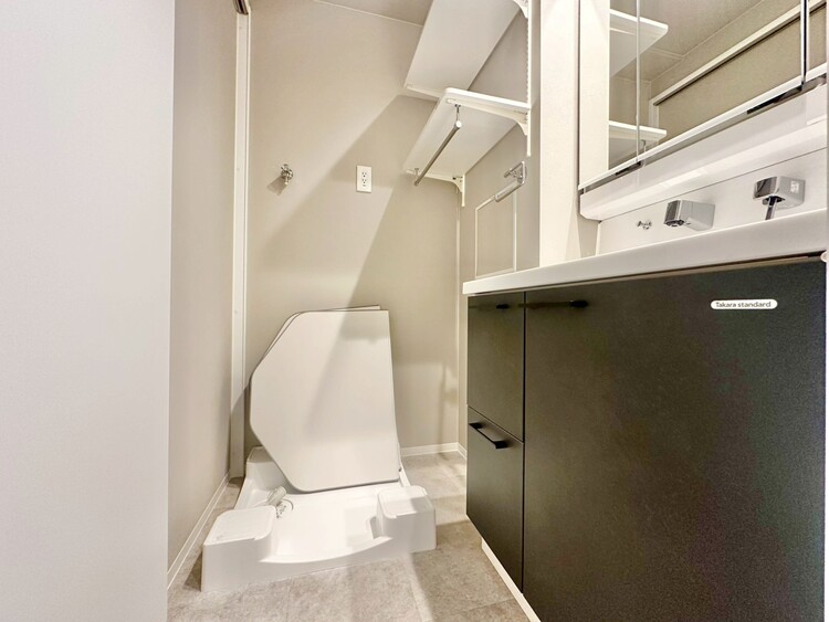 その他 十分な広さの脱衣所。