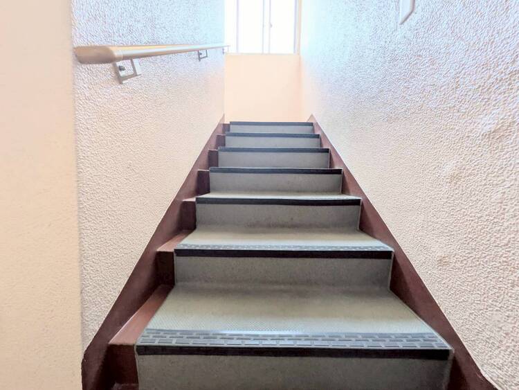 その他 共用部の階段です。明るく清潔に管理されています。