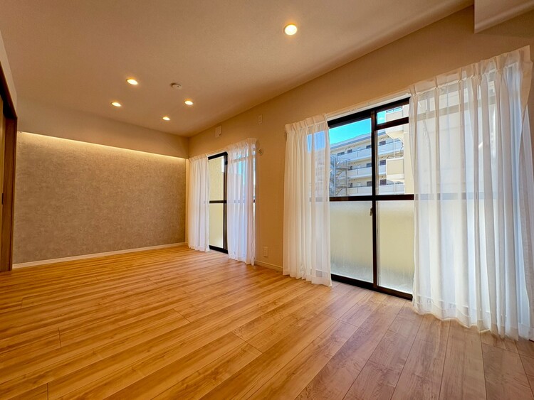 居間 豊かな居住性と、安心感を満たすクオリティが見事に調和した住空間。