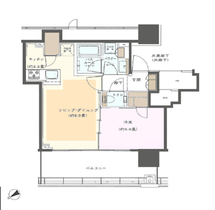 その他 1LDK、専有面積41.26m2、バルコニー面積12.72m2