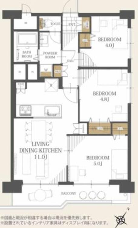 間取り 全室開口部有、陽当たりと風通しのよい住まい
