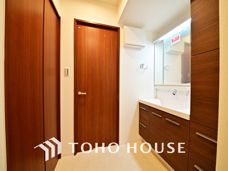 洗面 清潔感のある洗面室