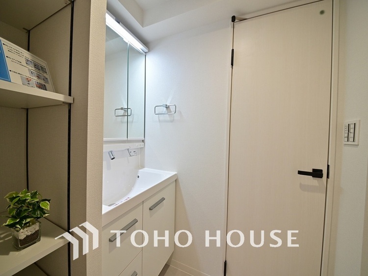 洗面 清潔感のある洗面室