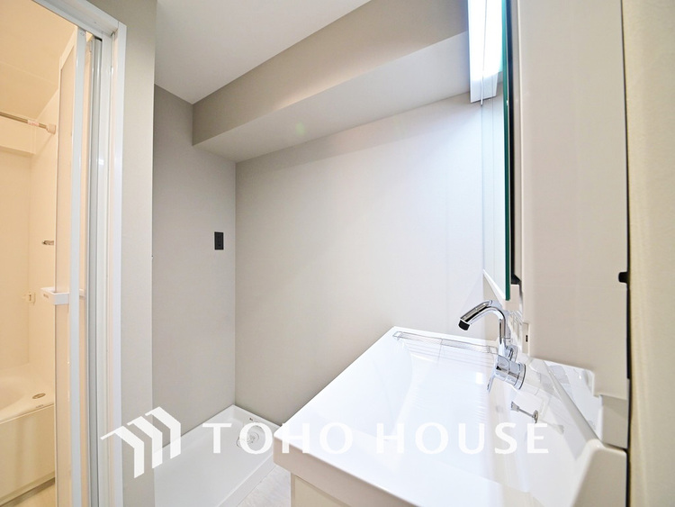 洗面 清潔感のある洗面室