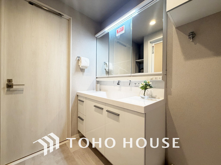 洗面 清潔感のある洗面室