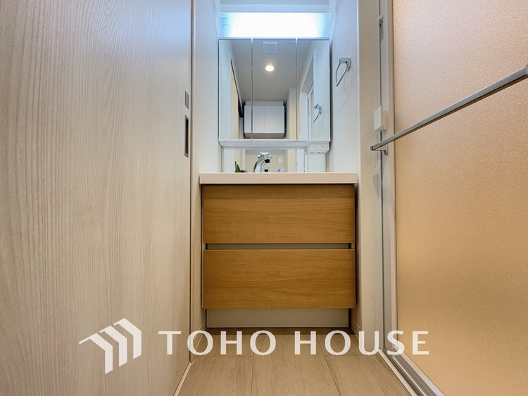 洗面 清潔感のある洗面室