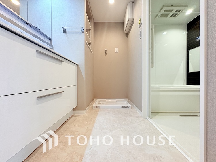 洗面 清潔感のある洗面室