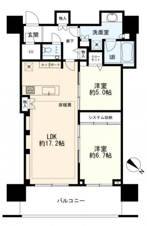 間取り 間取図　2LDK