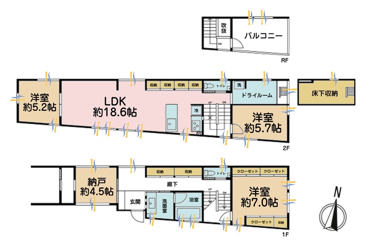 その他 3LDK+S（納戸）、土地面積114.59m2、建物面積124.51m2