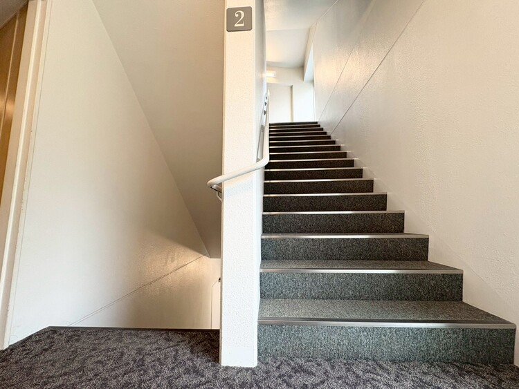 その他 共用部の階段です。明るく清潔に管理されています。