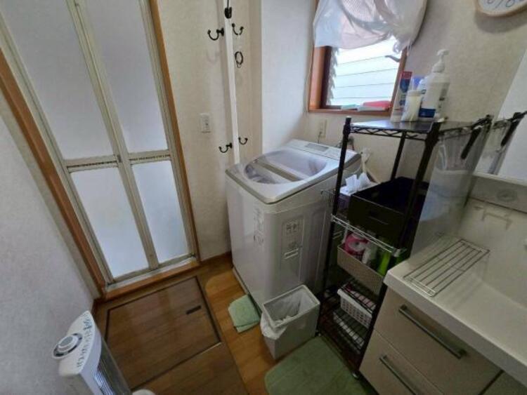 洗面 ドラム式洗濯機を配置しても充分な広さ！