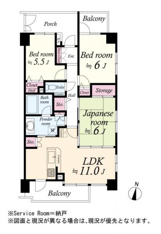 間取り 間取図　３ＬＤＫ　