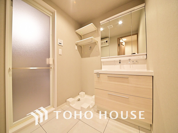 洗面 清潔感のある洗面室