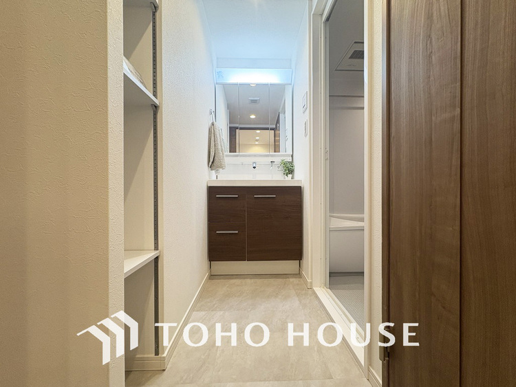 洗面 清潔感のある洗面室