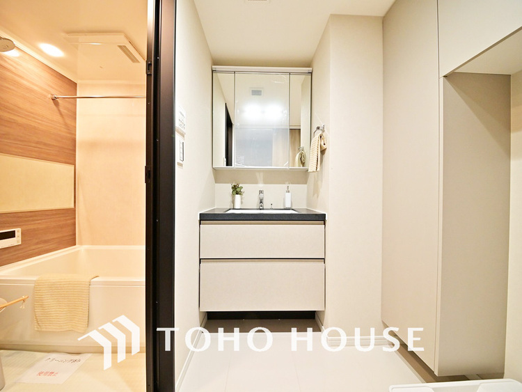 洗面 清潔感のある洗面室