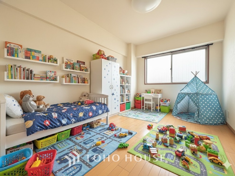 内装 ＊配置してある家具や小物はCGによるイメージ画像です。勉強も遊びも安心して過ごせるおすすめの子供部屋です。