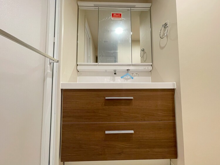 洗面 何かと物が増える場所だからこそ、スッキリと見映えの良い空間に。