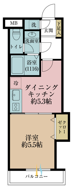 その他 1DK、専有面積30.88m2