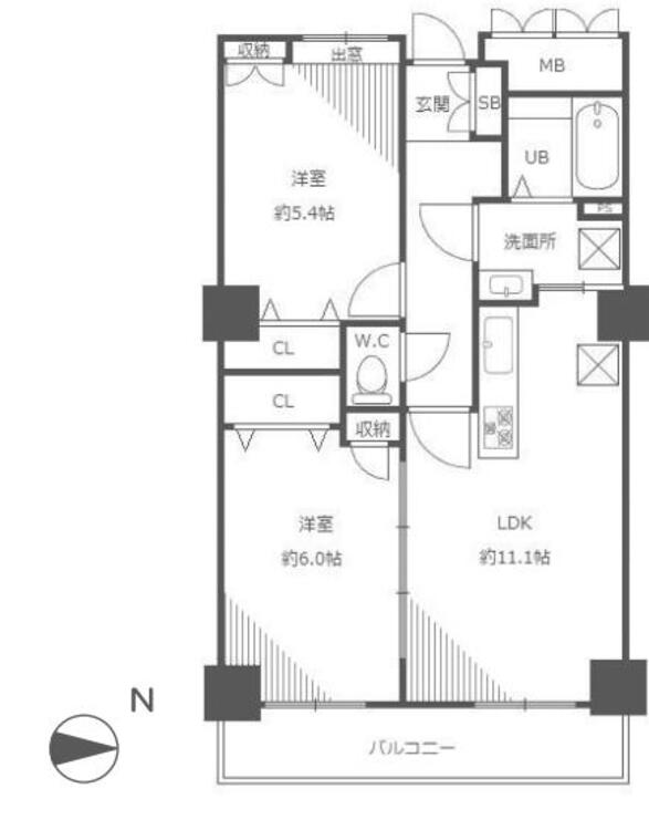 間取り 駅周辺には商業施設も充実していて生活に便利です
