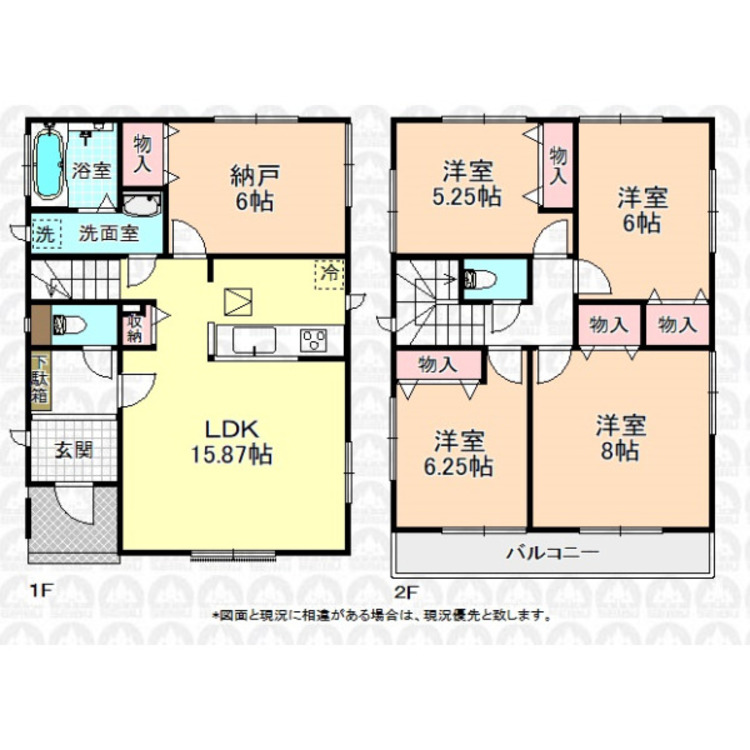 間取り 納戸付きの4LDK住宅