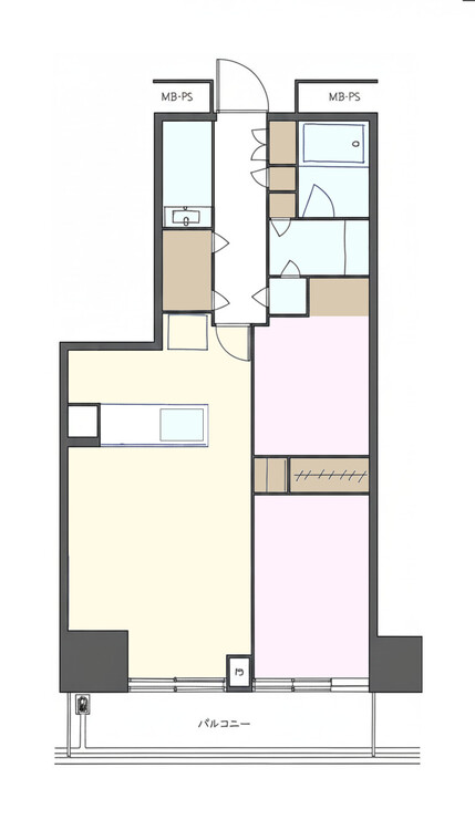その他 2LDK、専有面積48.07m2、バルコニー面積6.66m2