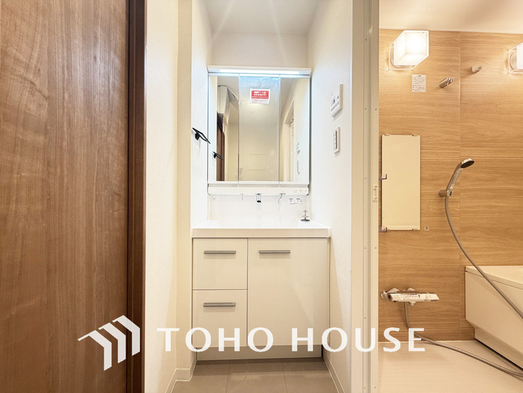 洗面 清潔感のある洗面室