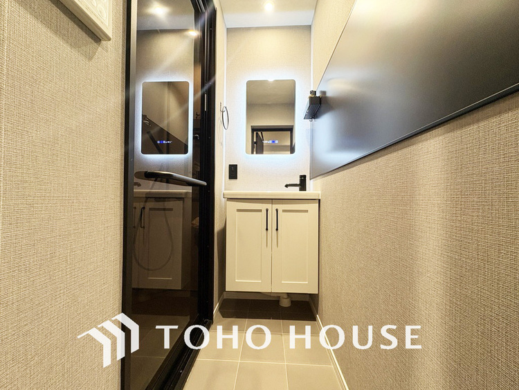 洗面 清潔感のある洗面室