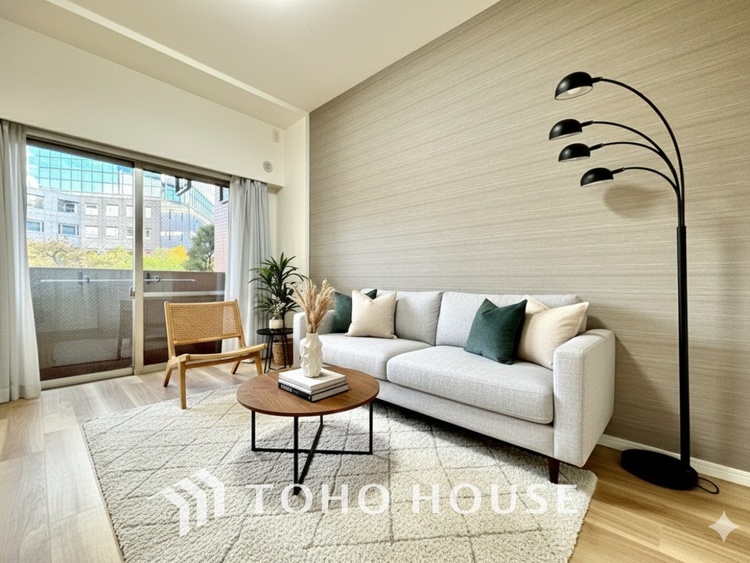 内装 ＊配置してある家具や小物はCGによるイメージ画像です。明るいリビングこそ居心地のいい暮らしが待っているのだと思う。