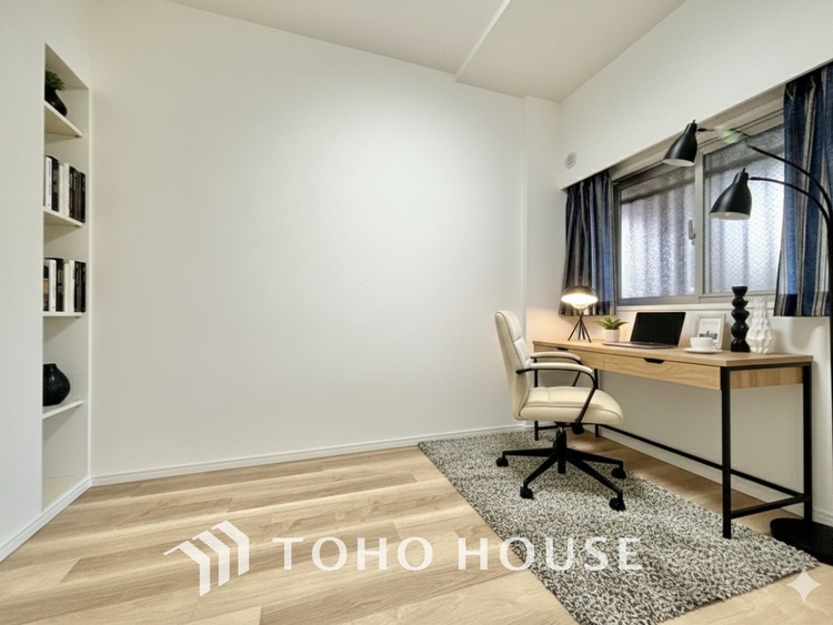 内装 ＊配置してある家具や小物はCGによるイメージ画像です。感性を育むプライベートルームはシンプルでスマートな空間。好みの空間で読書をしたり、音楽を聞いたりと一人の時間も充実したものにできます。