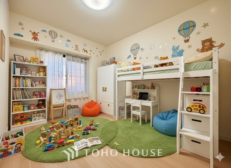 内装 ＊配置してある家具や小物はCGによるイメージ画像です。ここにはみんなが集い、子供の成長に合わせて使える快適空間。