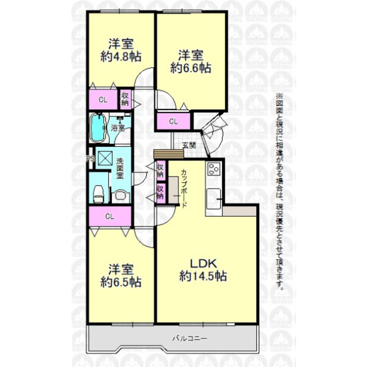 間取り 空室ですのでお気軽にご内覧出来ます！