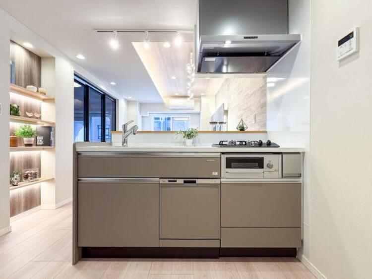 キッチン シンプルで使いやすい設計のキッチン。毎日の料理が快適に。