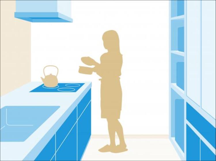 設備 独立キッチンは、お料理に専念でき、ニオイや水はね音がリビングに届きにくいメリットも。リビングから見えづらいため、急な来客時でも慌てて片付ける必要がありません。