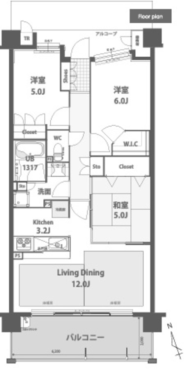 間取り 15帖以上の広々リビングは自然とご家族が集まる空間
