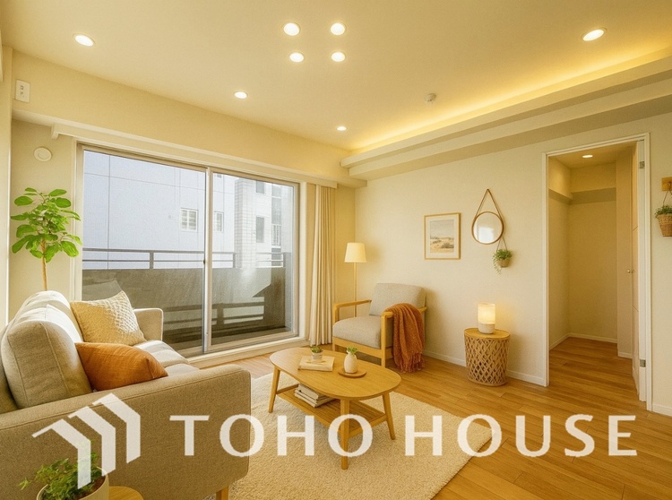 内装 ＊配置してある家具や小物はCGによるイメージ画像です。明るいリビングこそ居心地のいい暮らしが待っているのだと思う。