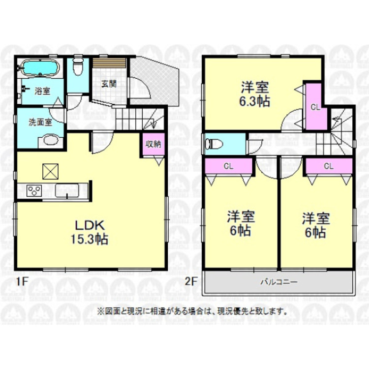 間取り 空室ですのでお気軽にご内覧出来ます！