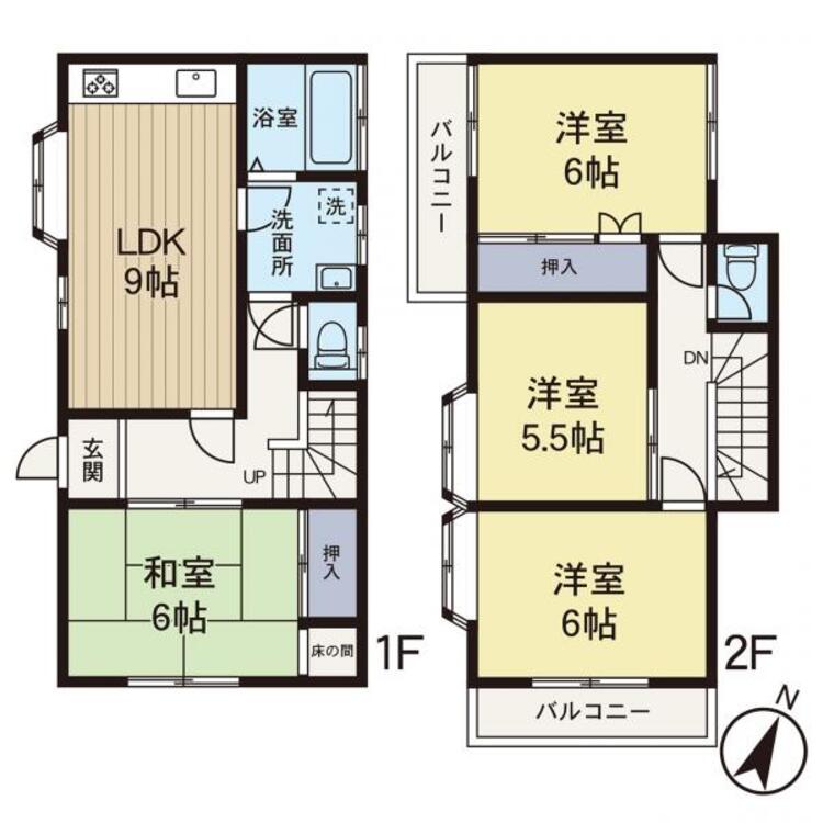 間取り 【間取図】時間のゆとりと空間、爽やかな陽光がもたらす光と風を贅沢なまでに感じる暮らしがここに始まります。