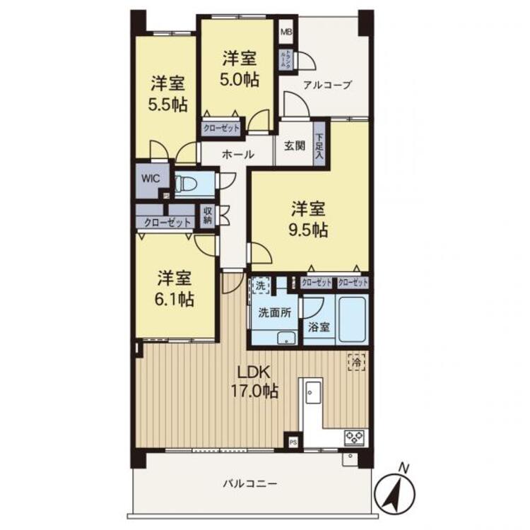 間取り リフォームの完了したお部屋です。中を平日からご覧いただけます。