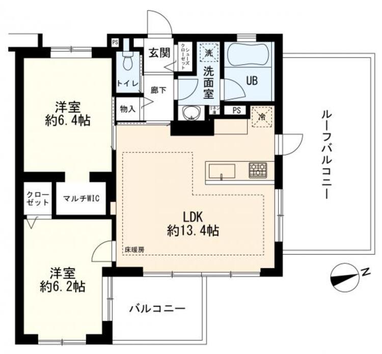 間取り 間取図　2LDK