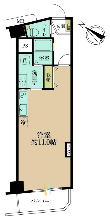 その他 専有面積37.66m2、バルコニー面積4.68m2