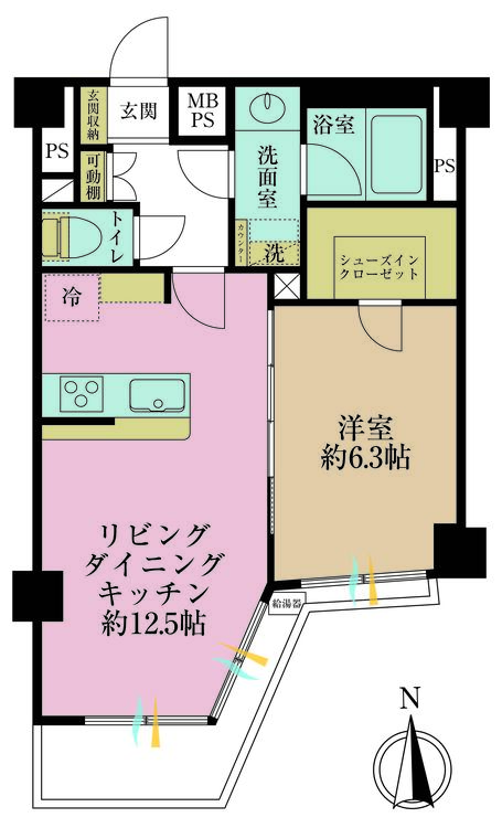 その他 1LDK、専有面積47.39m2、バルコニー面積4.05m2