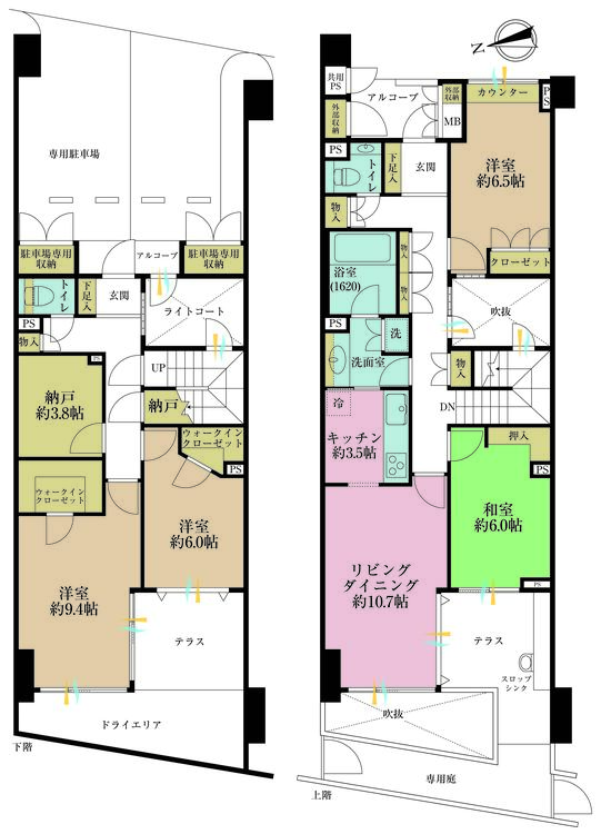その他 4LDK+S（納戸）、専有面積129.09m2