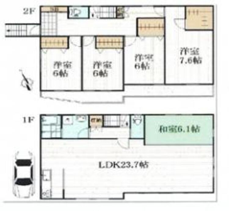間取り 充実のプライベートスペース、全居室6帖以上の住まい。