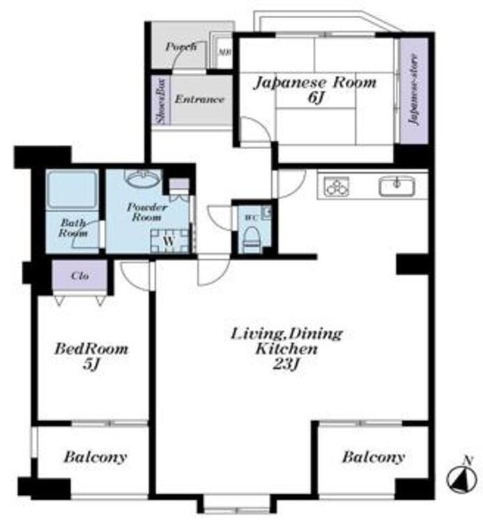 間取り 南向き、全室開口部有、陽当たりと風通しのよい住まい
