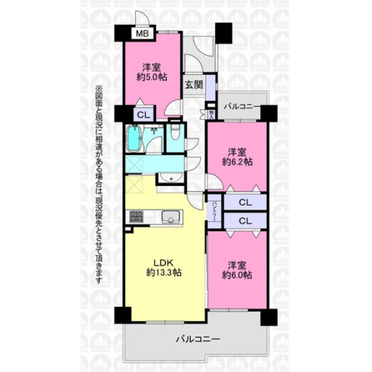 間取り ファミリー向け3LDK