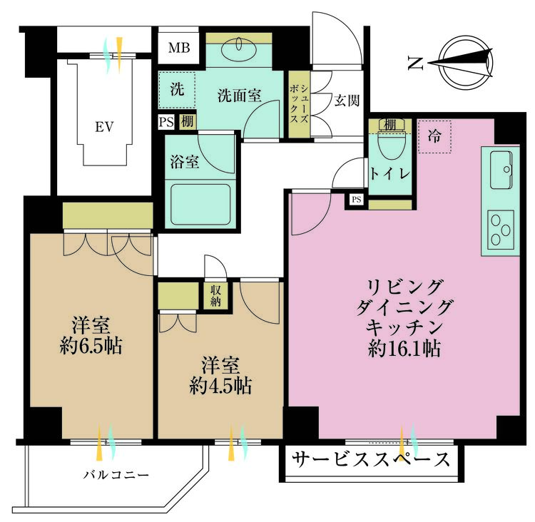 その他 2LDK、専有面積65.61m2