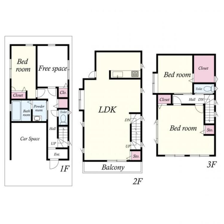 間取り 間取図　３ＬＤＫ＋Ｓ