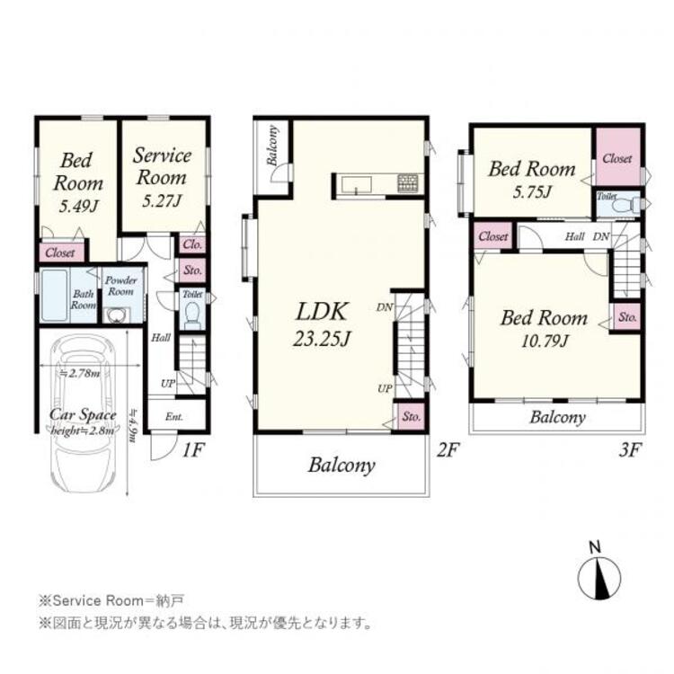 間取り 間取図　３ＬＤＫ＋Ｓ